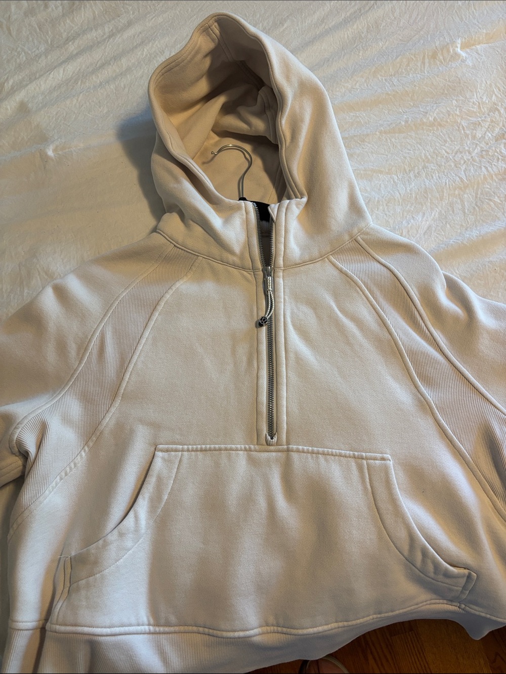 Women’s Lulu Half-Zip Hooded Sweatshirt - Cream